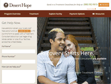 Tablet Screenshot of deserthopetreatment.com